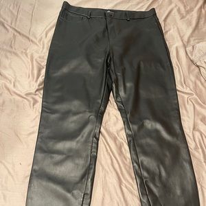Faux leather pants